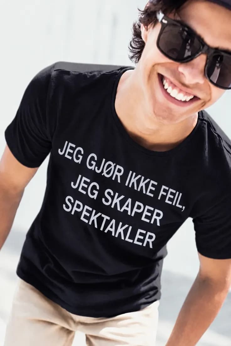 Morsom t-skjorte Jeg gjør ikke feil. JEG GJØR IKKE
