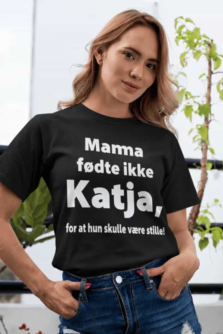 Morsom t-skjorte Jeg tier ikke med navn