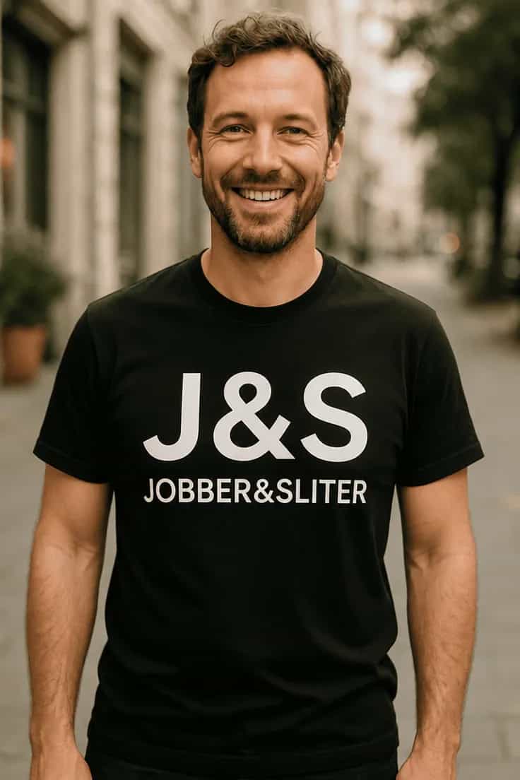 Morsom t-skjorte Jobber og sliter â J&S JOBBER&SLITER