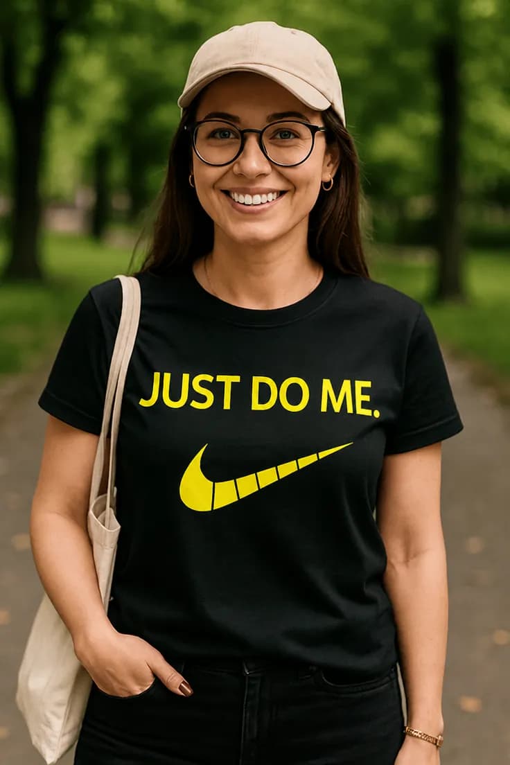 Morsom t-skjorte Just do me smil JUST DO ME..