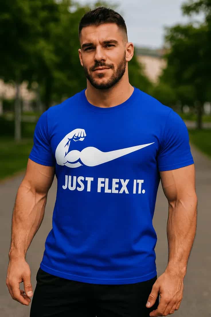 Morsom t-skjorte Just flex it. JUST FLEX IT.