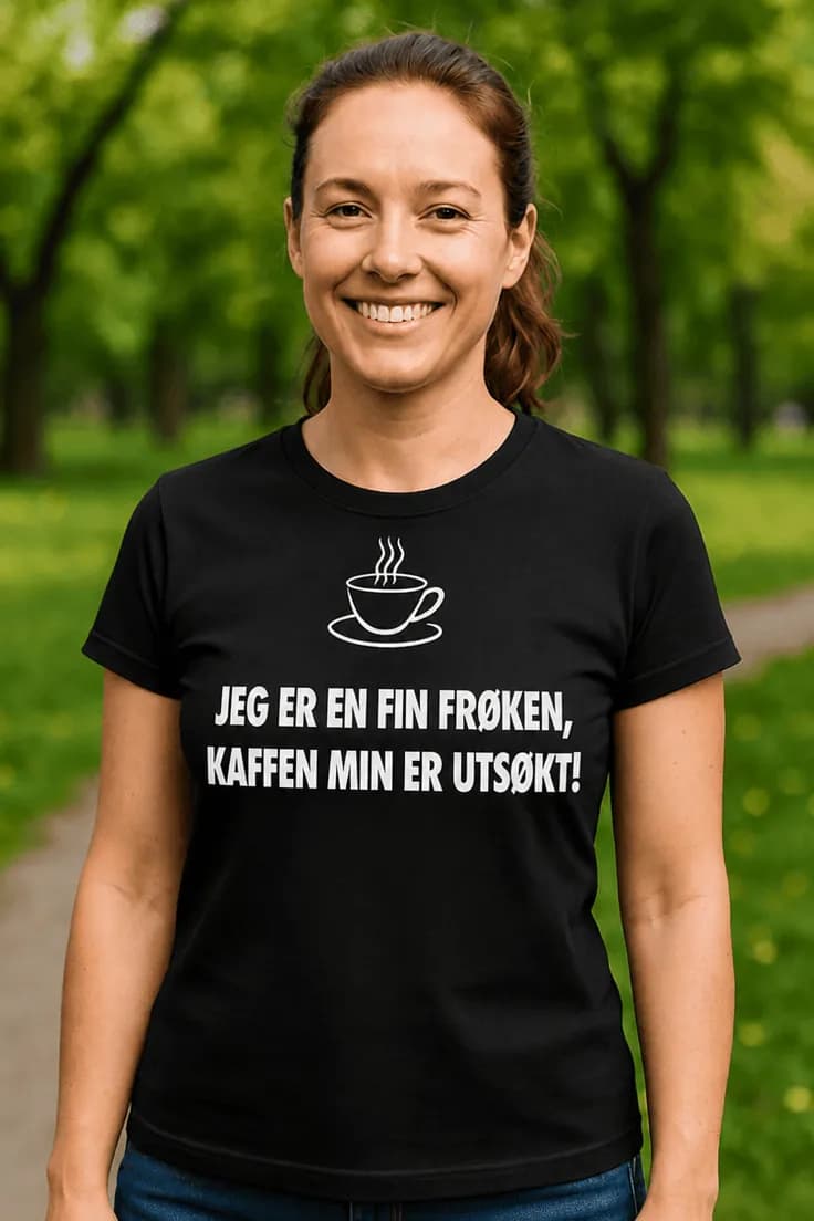 Morsom t-skjorte Kaffen min er utsøkt