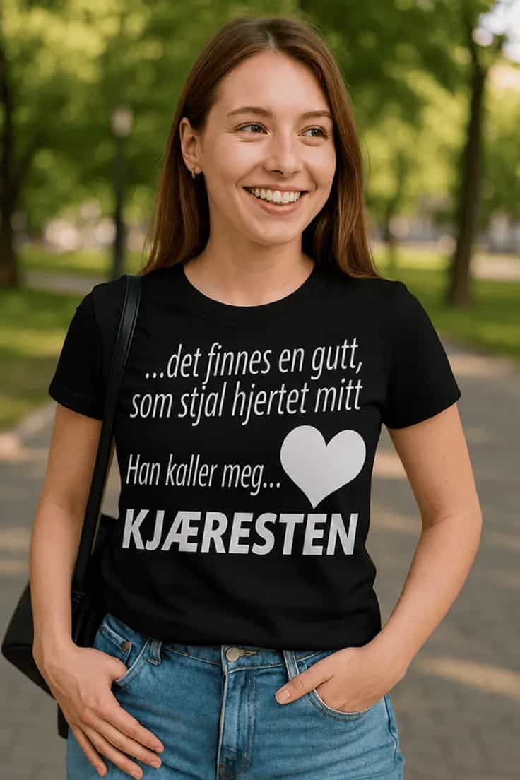 Morsom t-skjorte Kaller meg kjæresten