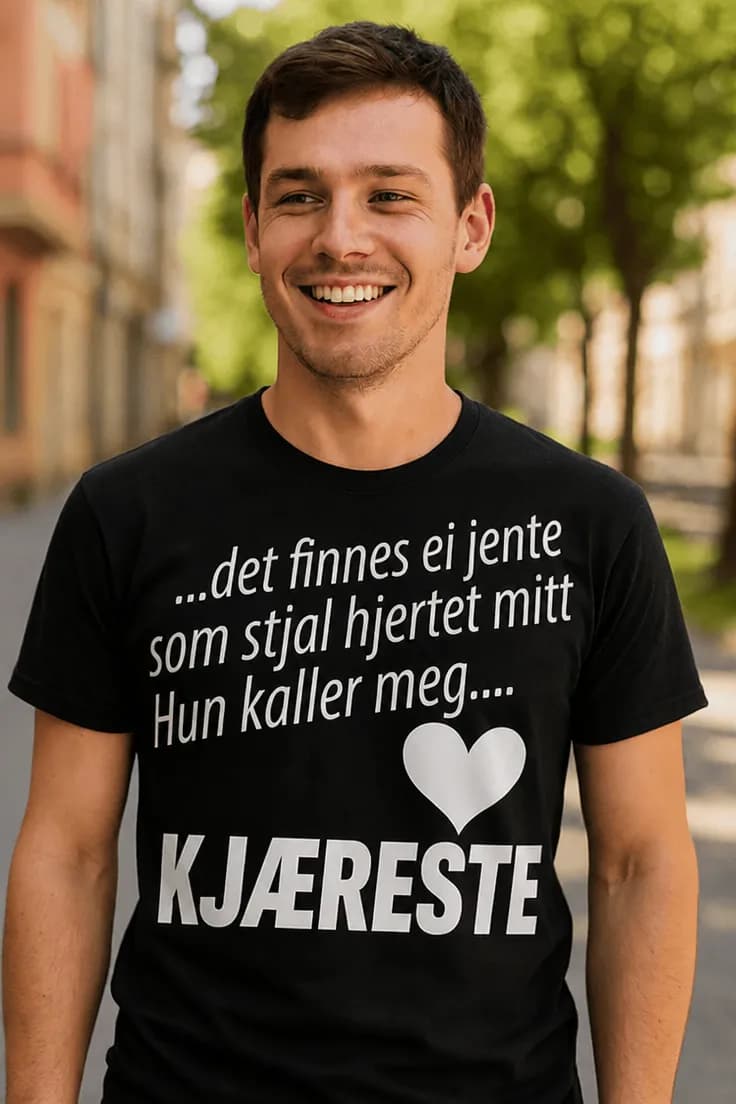 Morsom t-skjorte Kjæreste med stjålet hjerte