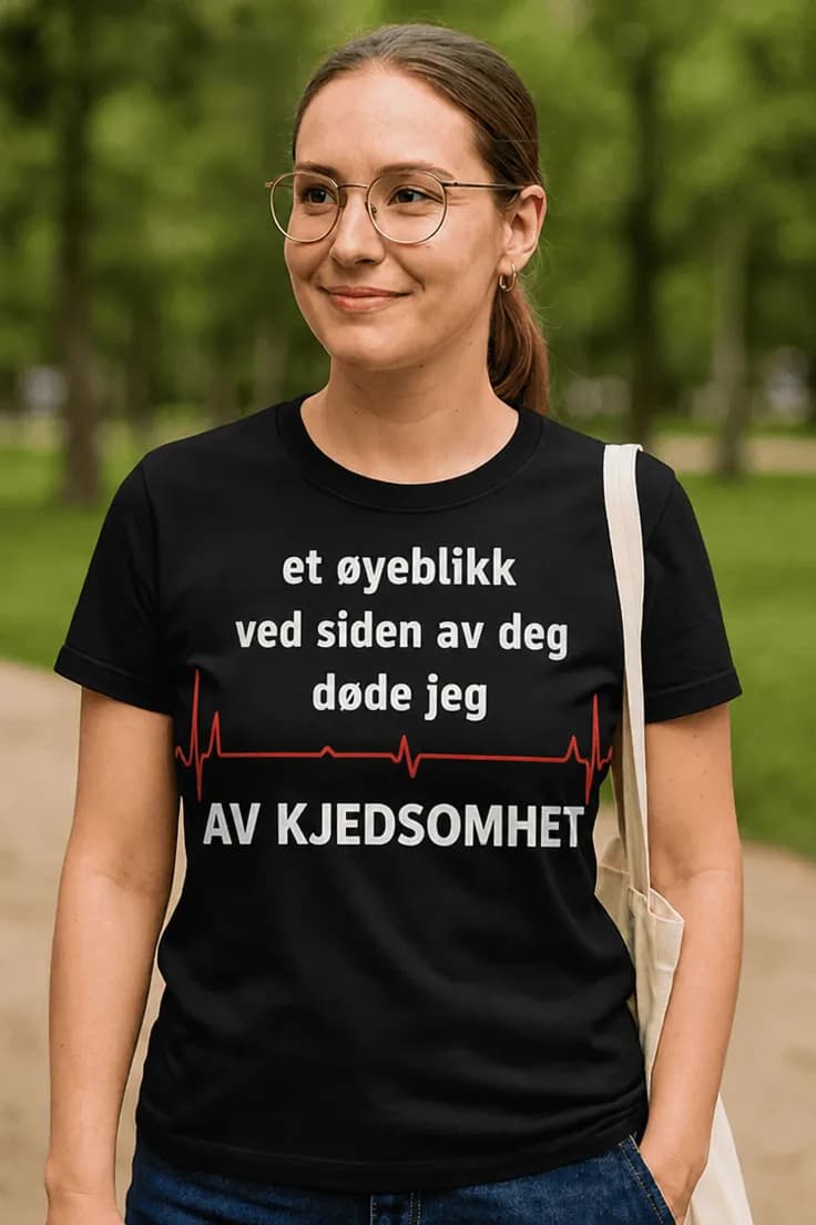 Morsom t-skjorte Kjedet til døde – et øyeblikk