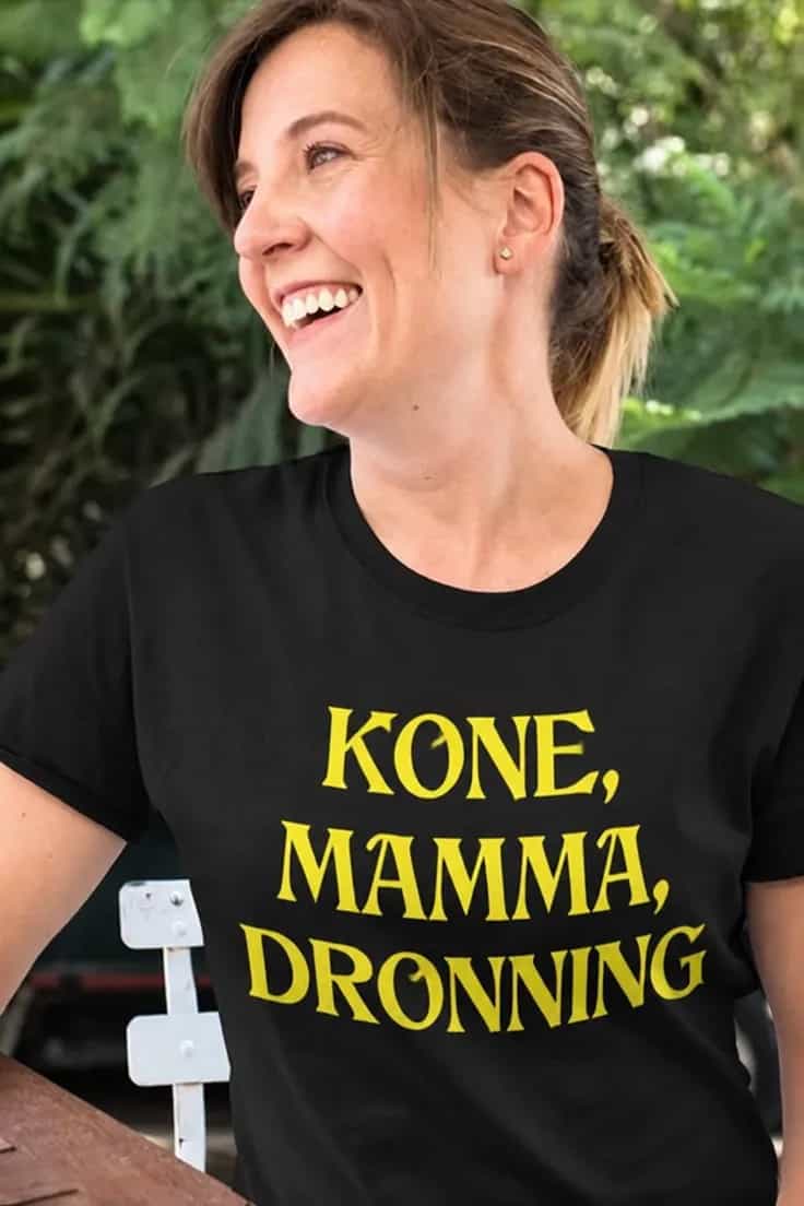 Morsom t-skjorte Kone mamma dronning – KONE,