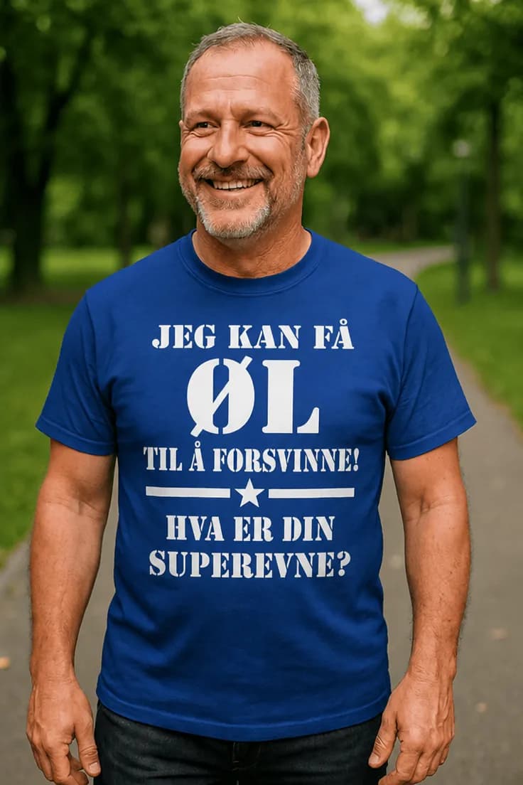 Morsom t-skjorte Øl forsvinner – JEG KAN FÅ ØL