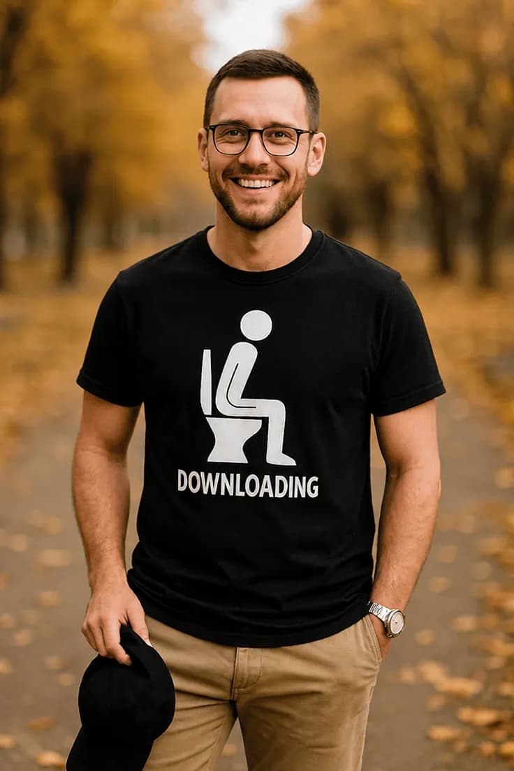 Morsom t-skjorte Laster ned – DOWNLOADING