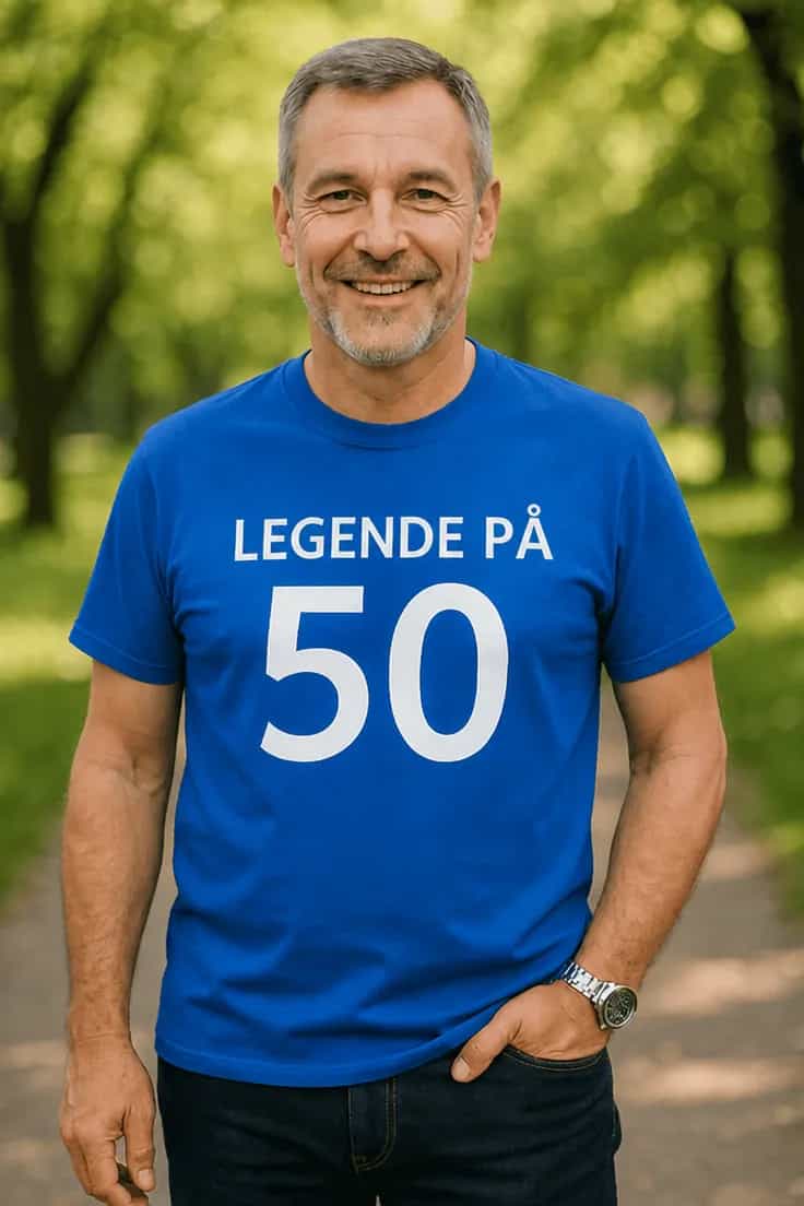 Morsom t-skjorte Legende på 50 – LEGENDE PÅ 50