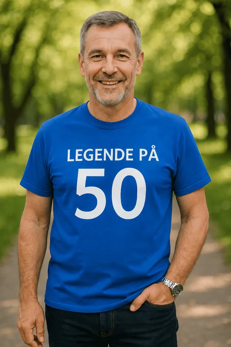 Morsom t-skjorte Legende på 50 – LEGENDE PÅ 50