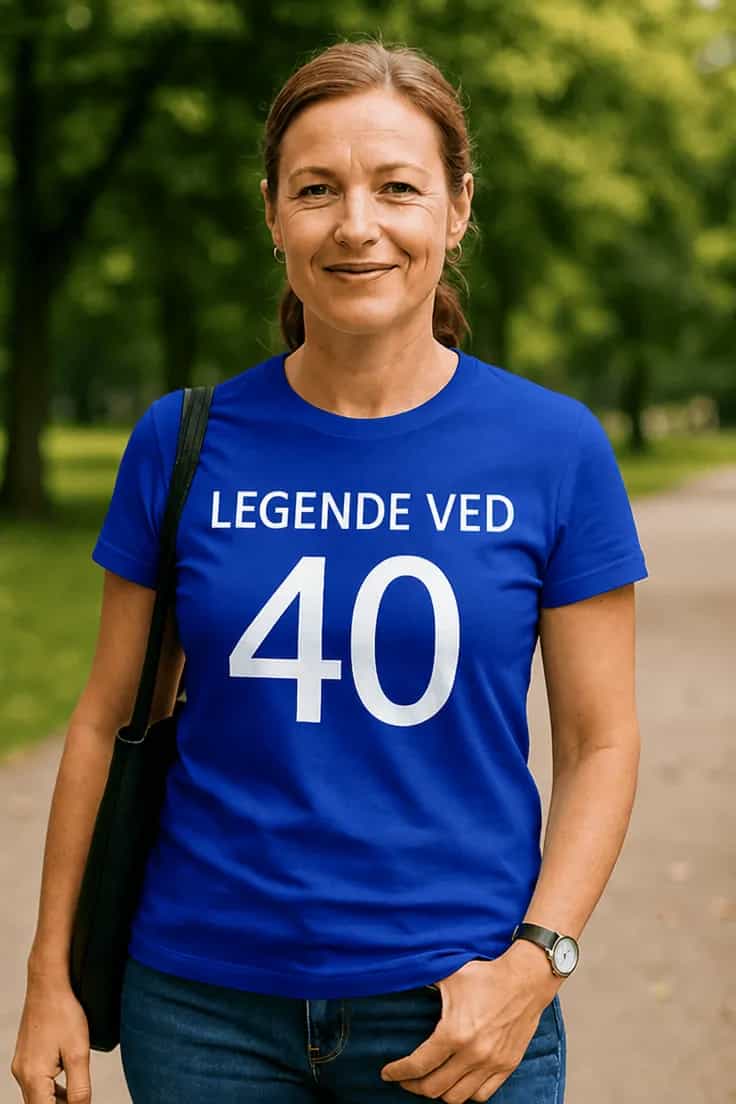 Morsom t-skjorte Legende ved 40 – LEGENDE VED 40