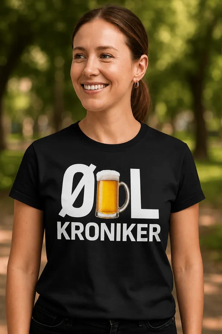 Morsom t-skjorte Ølkroniker – ØL KRONIKER