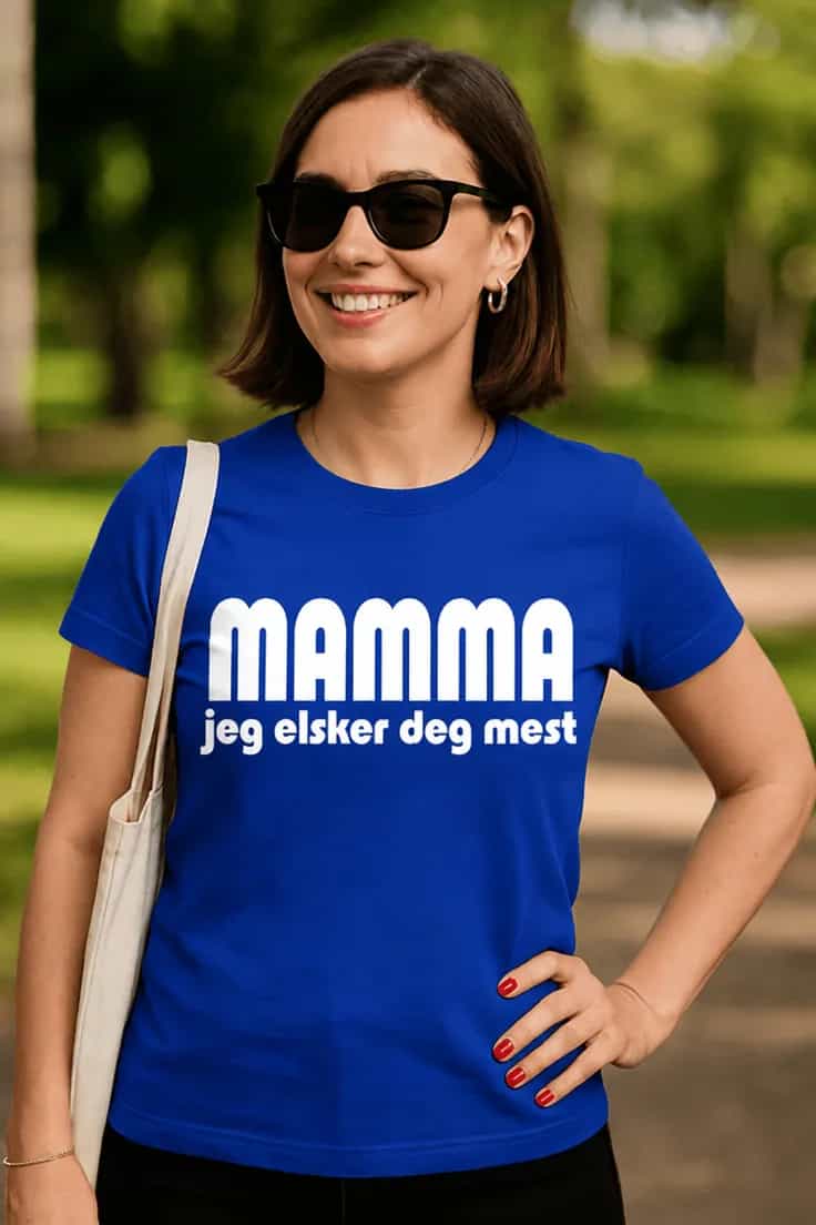 Morsom t-skjorte Mamma jeg elsker deg – MAMMA
