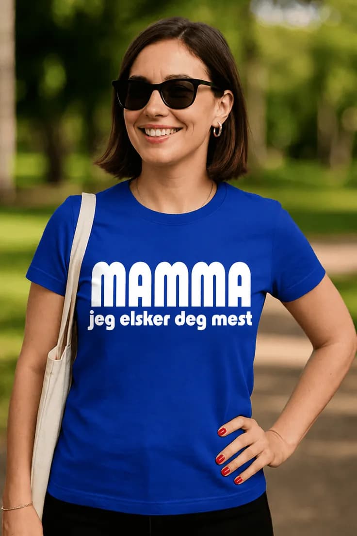 Morsom t-skjorte Mamma jeg elsker deg – MAMMA