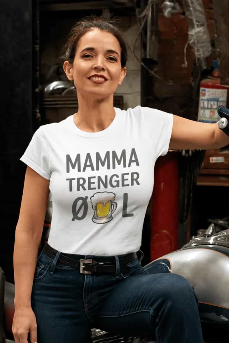 Morsom t-skjorte Mamma trenger øl – MAMMA TRENGER ØL