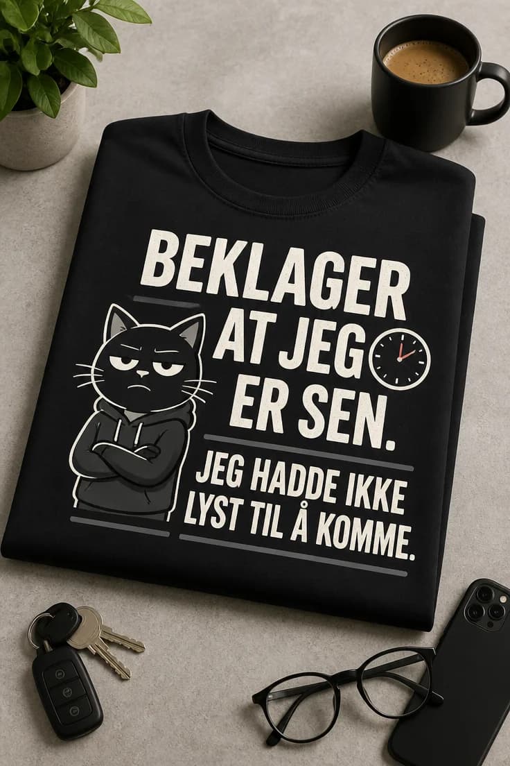T-skjorte – Beklager, jeg hadde ikke lyst til å komme