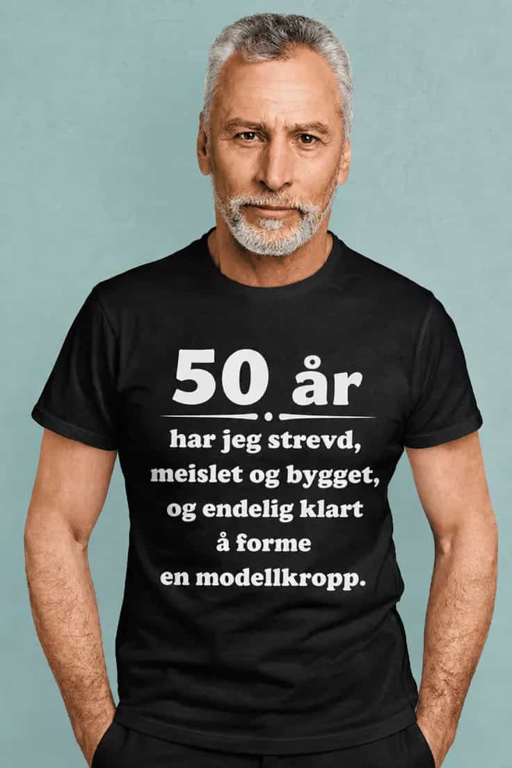 T-skjorte Modellkropp etter ønsket alder