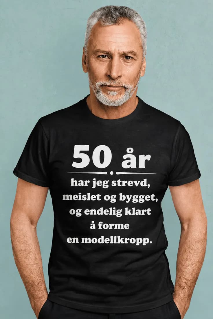 T-skjorte Modellkropp etter ønsket alder