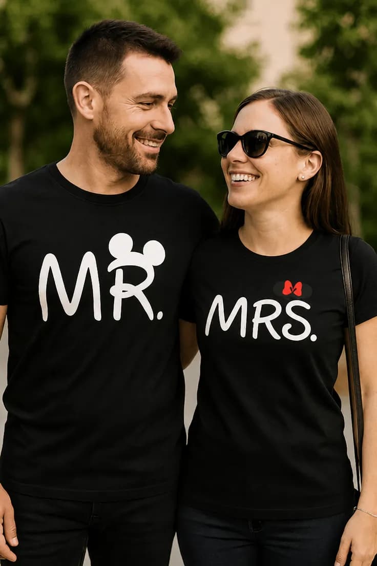 Morsom t-skjorte Mr Mrs parsett – MR. MRS.