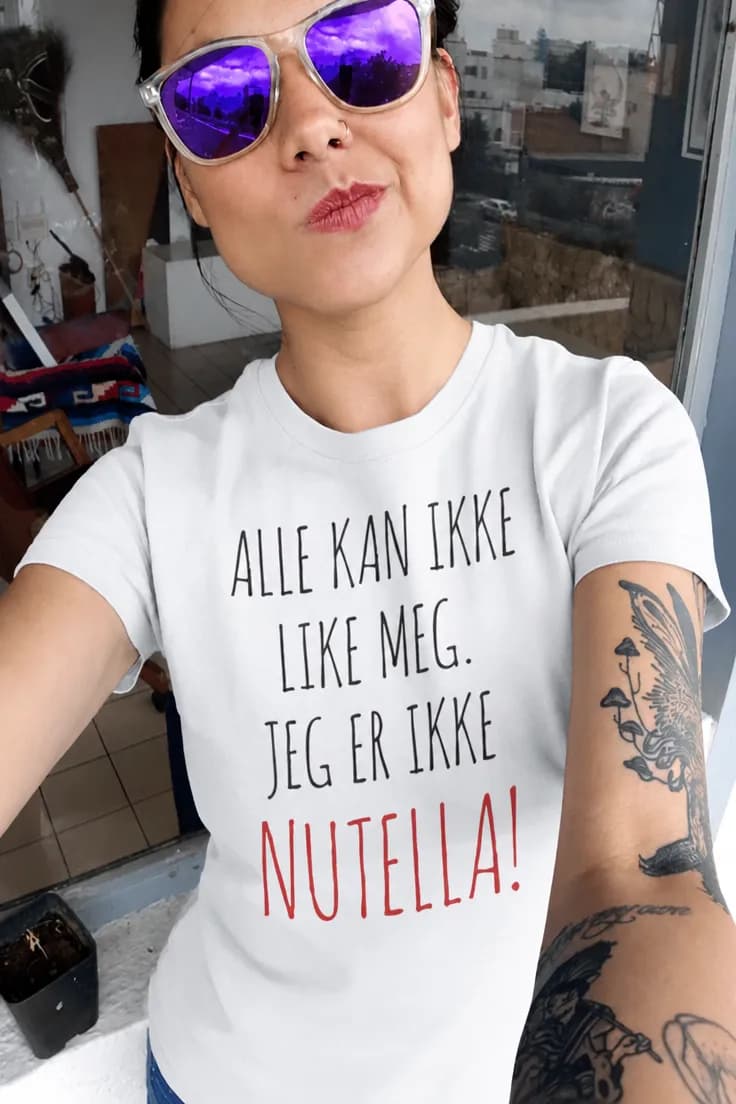 Morsom t-skjorte Nutella – ALLE KAN IKKE LIKE MEG