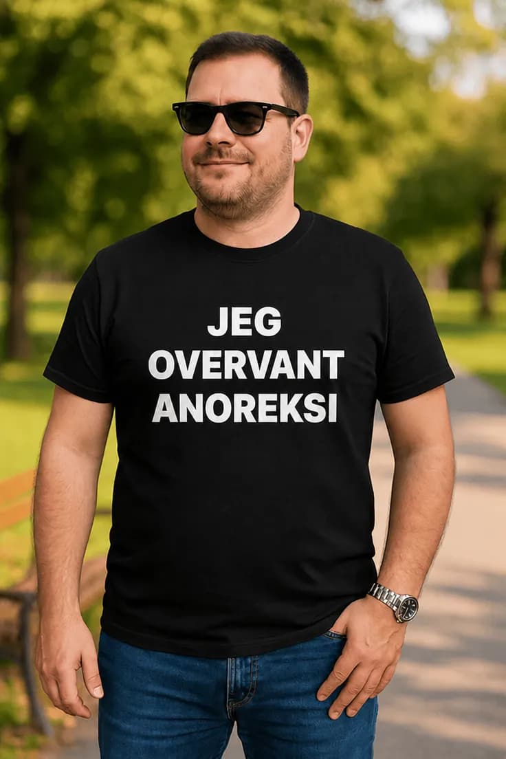 Morsom t-skjorte Overvant anoreksi | JEG OVERVANT
