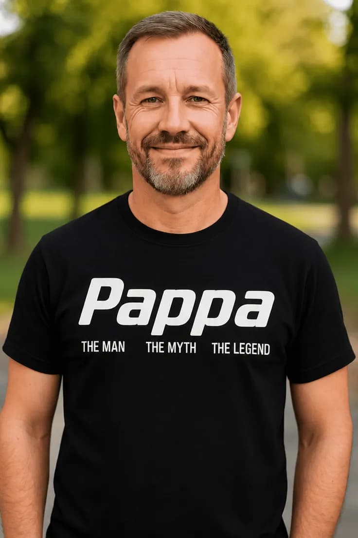 Morsom t-skjorte Pappa legenden – Pappa THE MAN