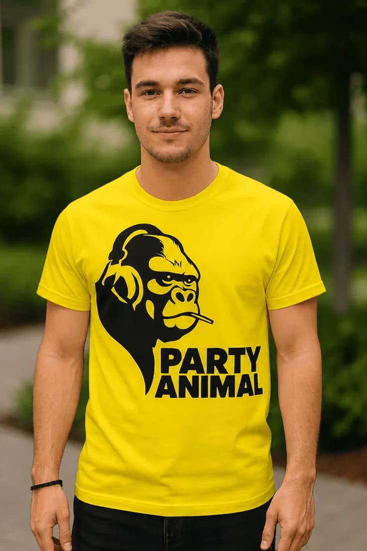 Morsom t-skjorte Party animal – PARTY ANIMAL