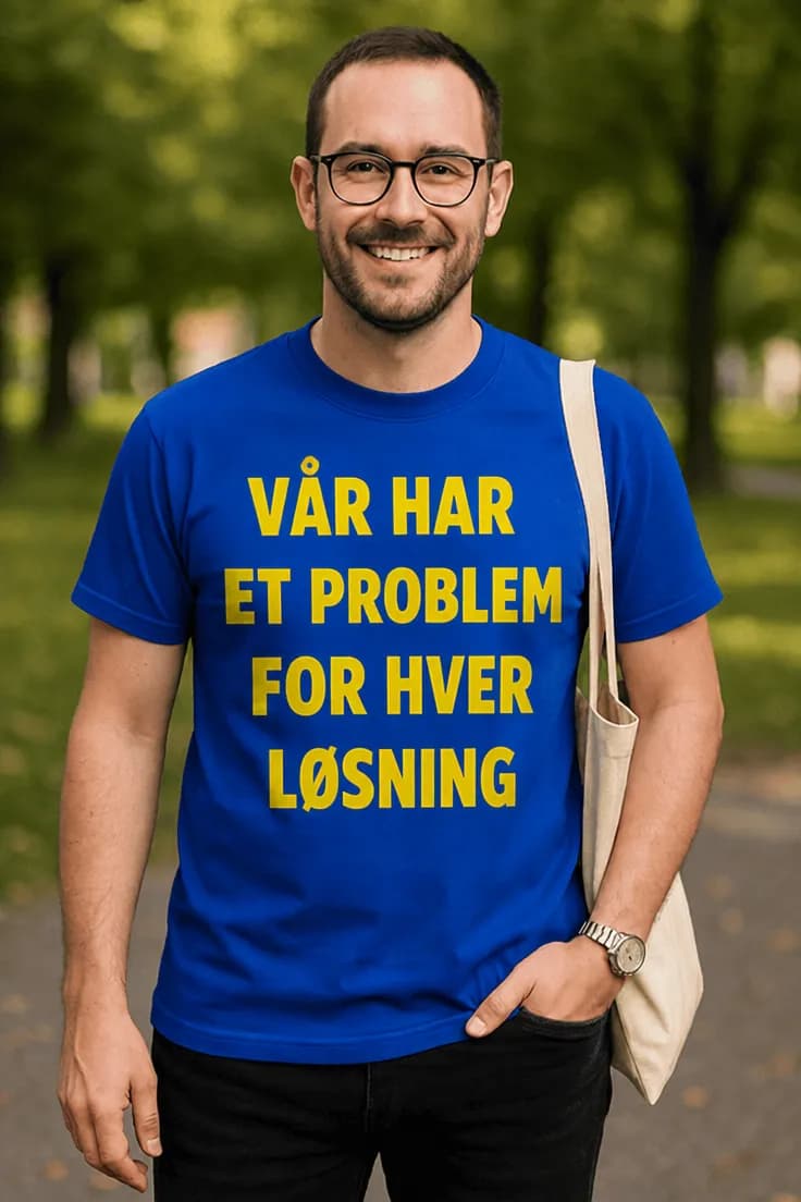 Morsom t-skjorte Problem for hver løsning
