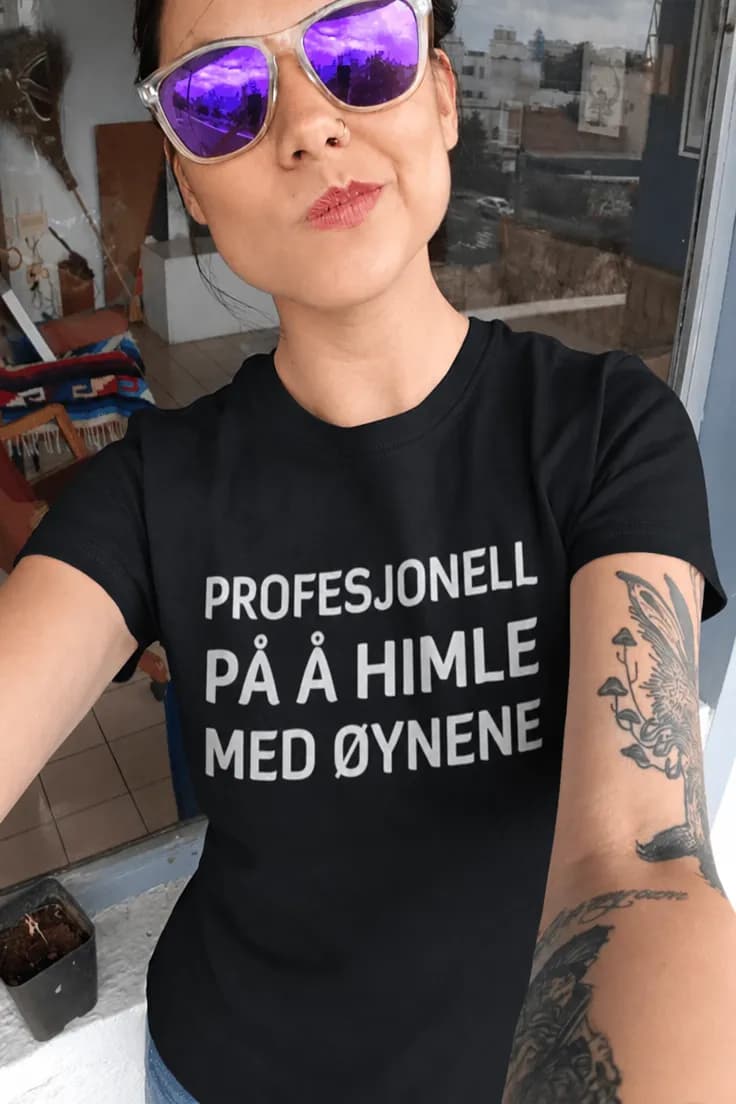 Morsom t-skjorte Profesjonell øyerulling