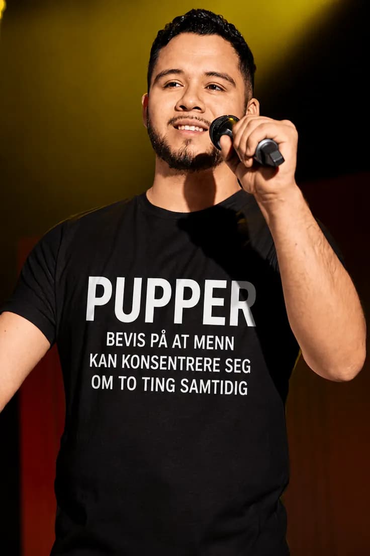 Morsom t-skjorte Pupper og konsentrasjon