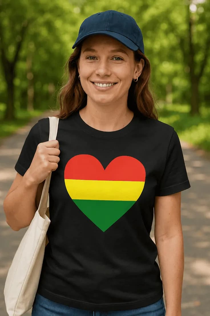Morsom t-skjorte Rasta hjerte