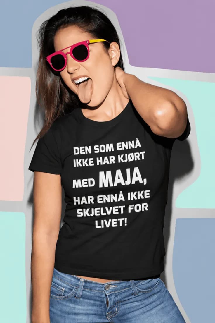 Morsom t-skjorte Skjelver for livet med navn