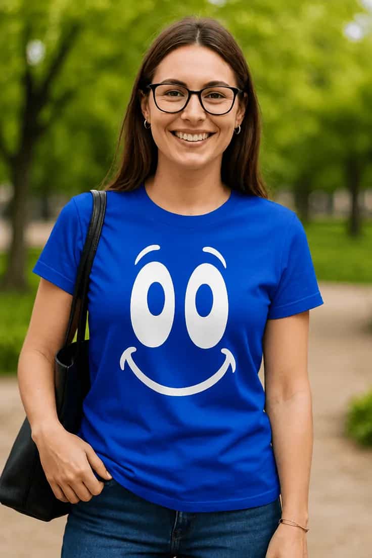 Morsom t-skjorte Smilefjes