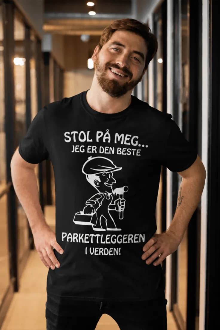 T-skjorte Stol på meg med ønsket yrke