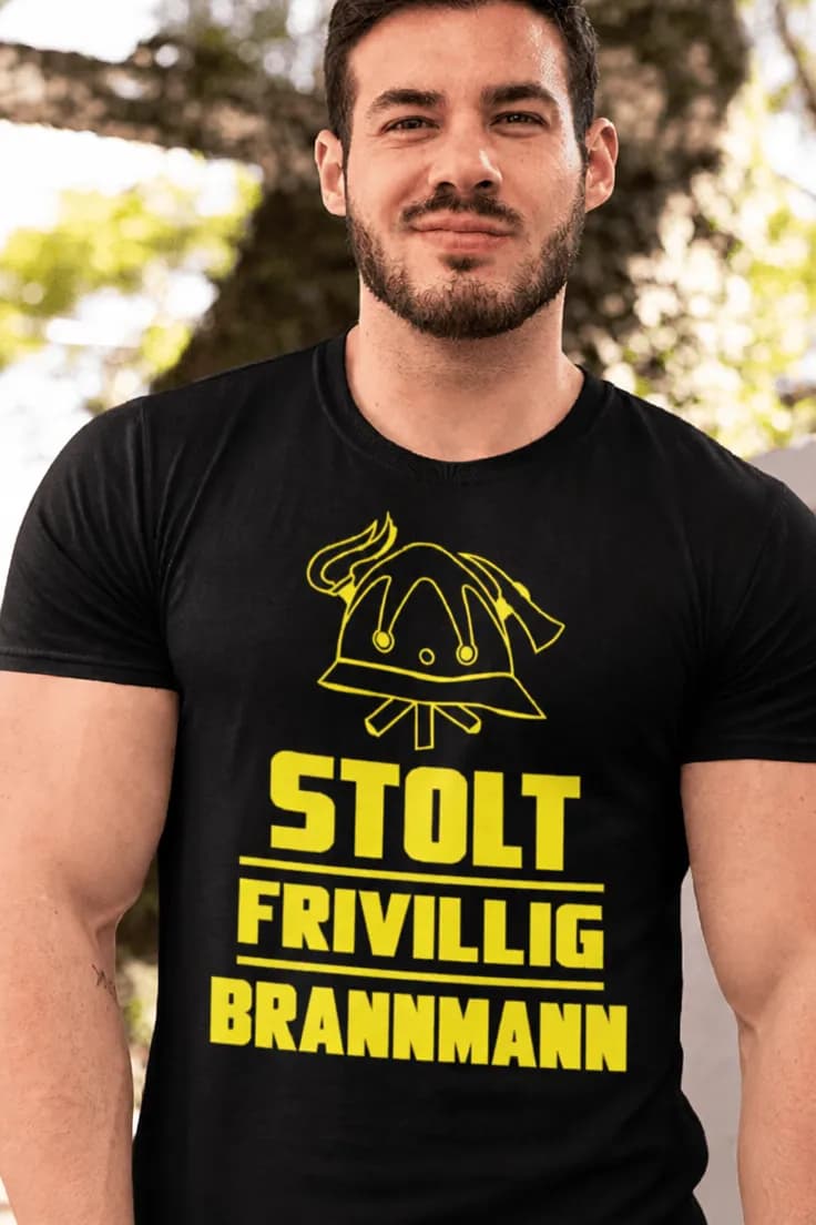 T-skjorte Stolt frivillig brannkonstabel for kvinner og menn