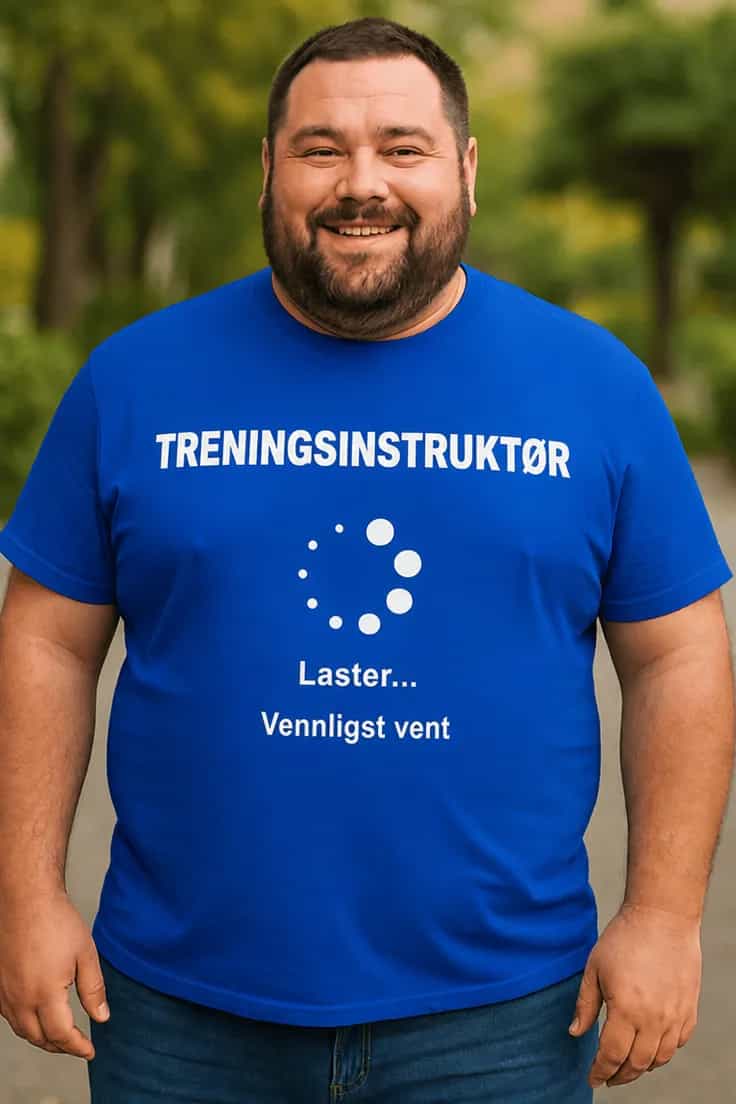 Morsom t-skjorte Stolt treningsinstruktør laster