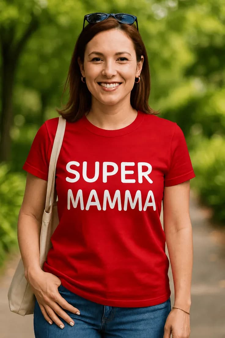 Morsom t-skjorte Super mamma – SUPER MAMMA