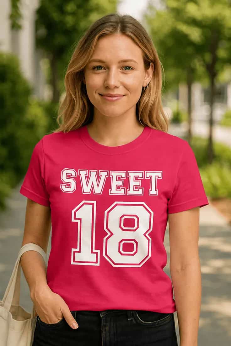 Morsom t-skjorte Sweet 18 – SWEET 18