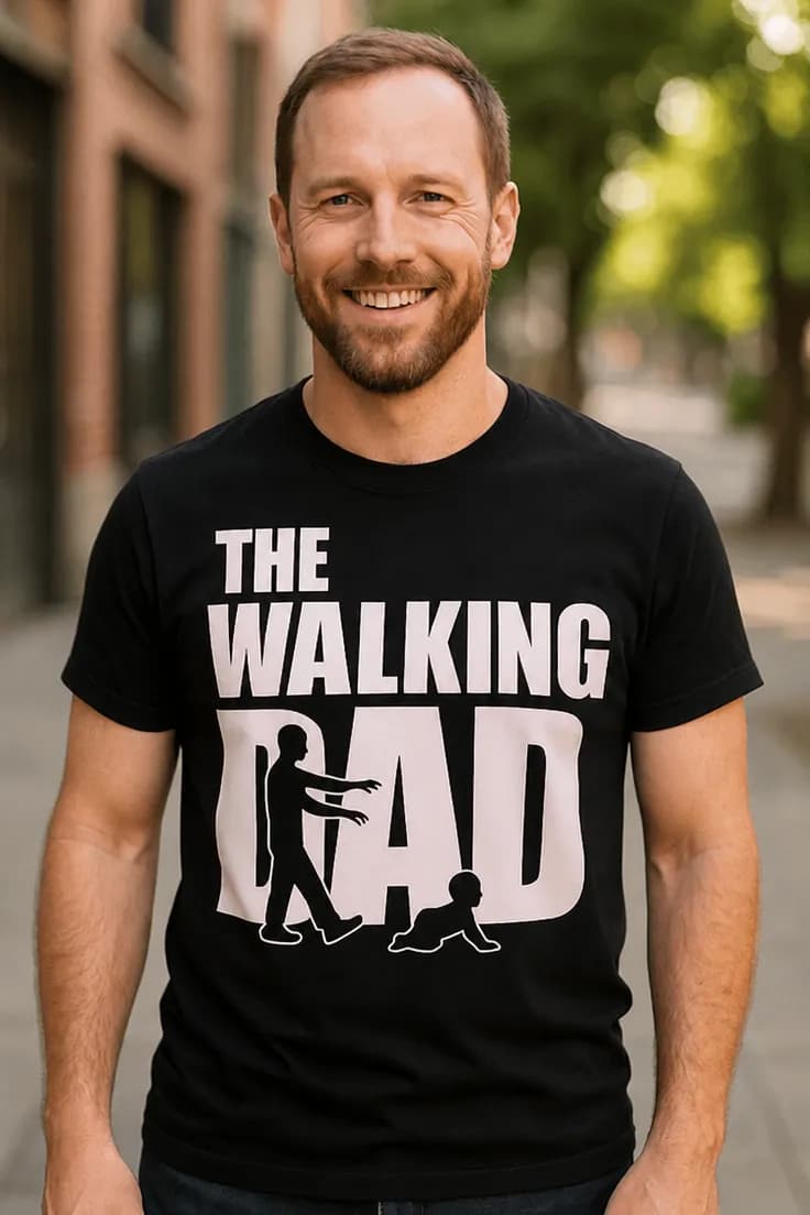 Morsom t-skjorte The walking dad - THE WALKING GAD