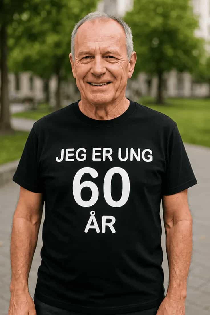 Morsom t-skjorte Ung 60 år
