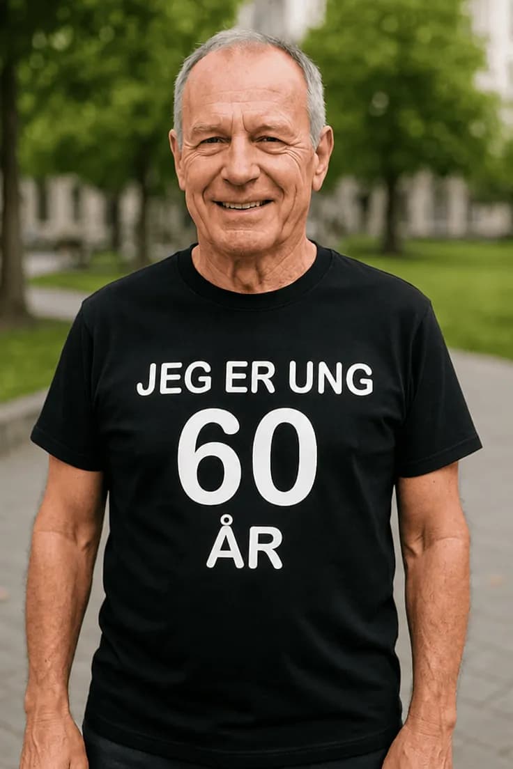 Morsom t-skjorte Ung 60 år