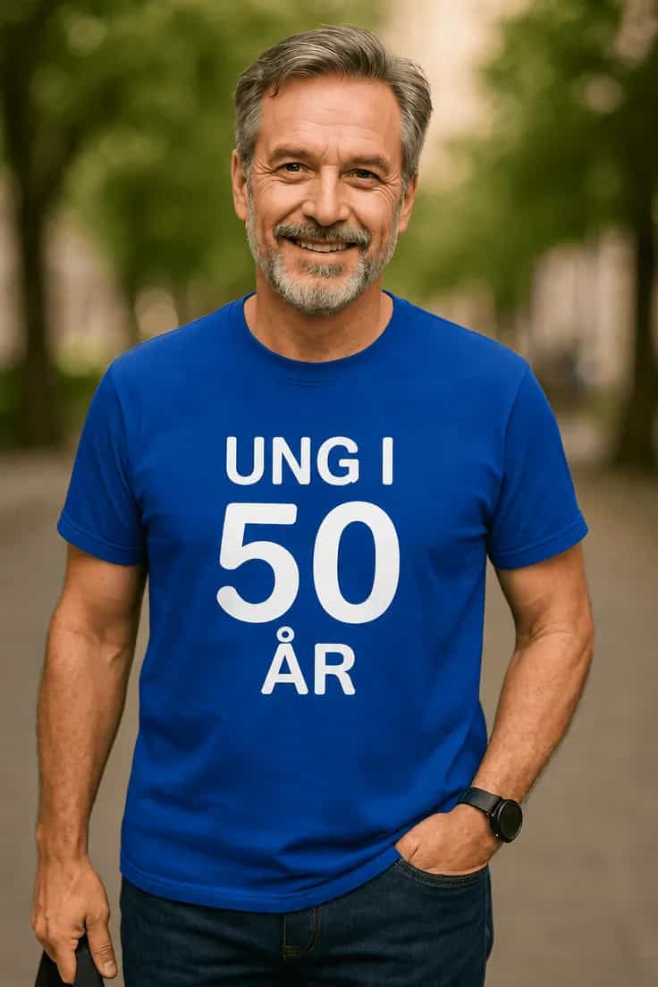 Morsom t-skjorte Ung i 50 år