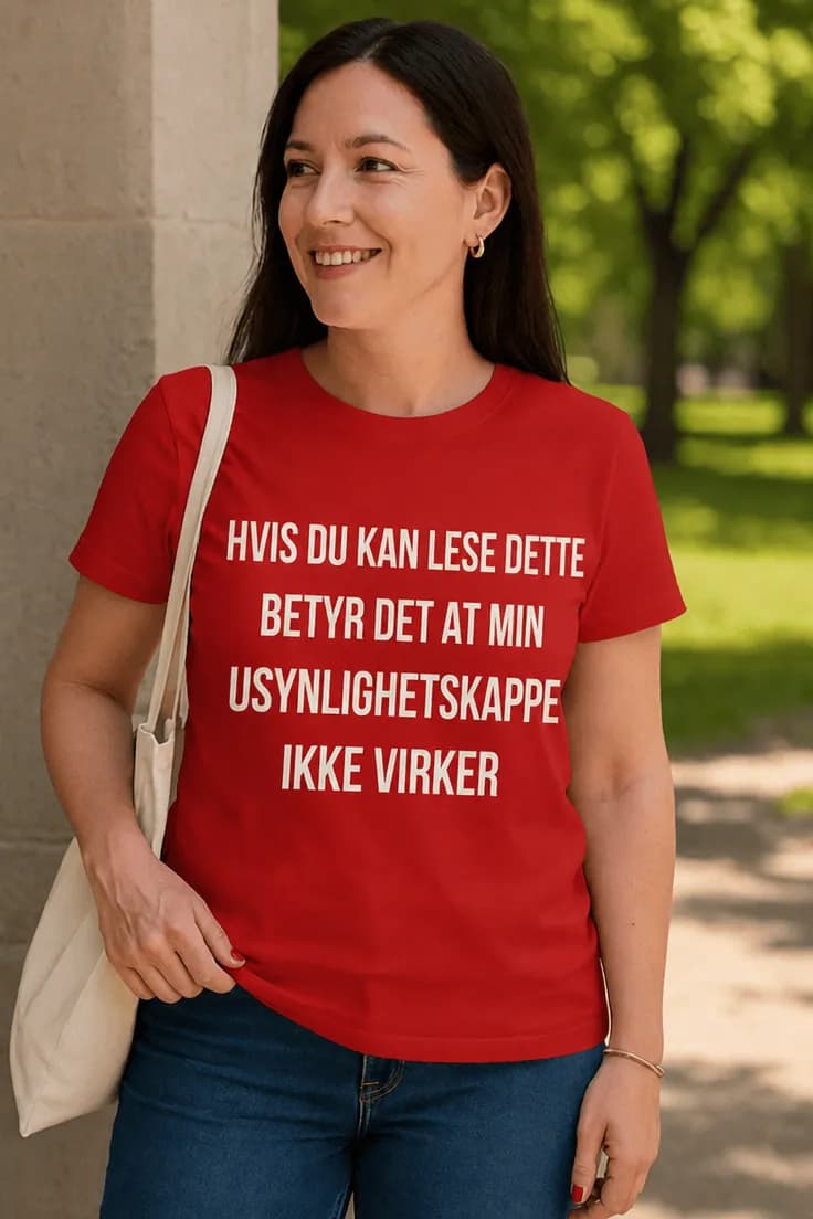 Morsom t-skjorte Usynlighetskappe virker ikke