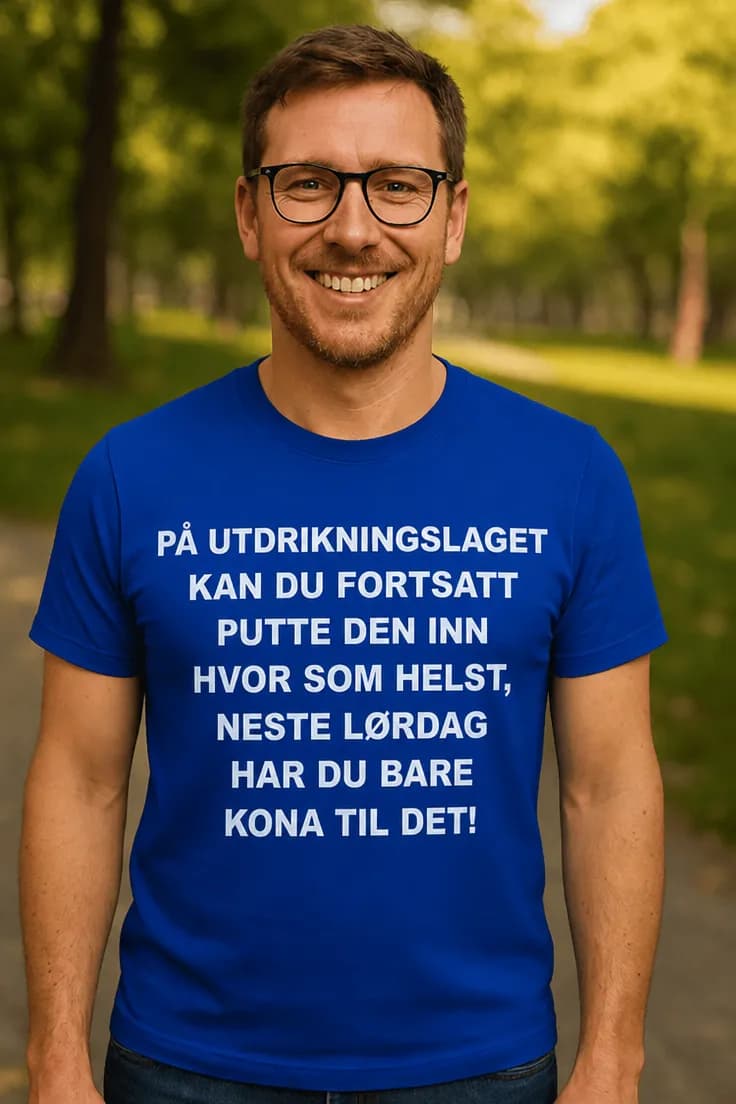 Morsom t-skjorte Utdrikningslag siste frihet