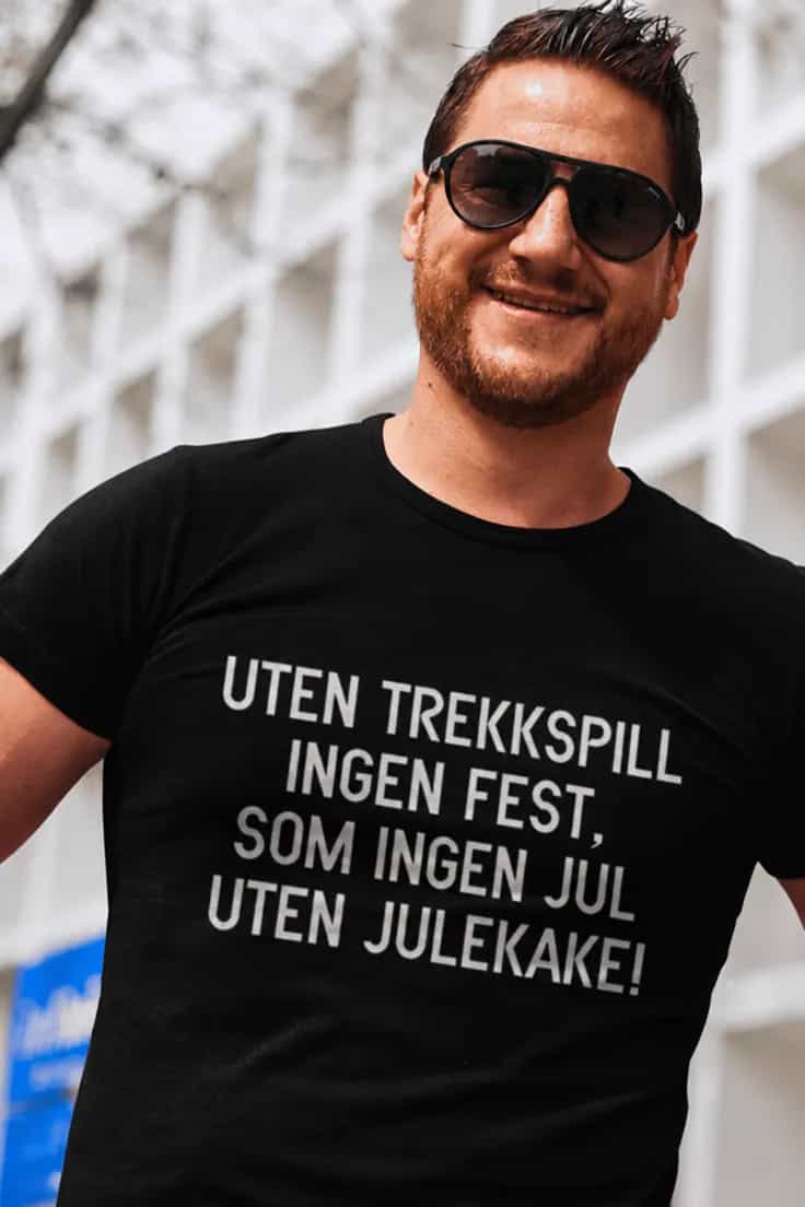 Morsom t-skjorte Uten trekkspill ingen fest