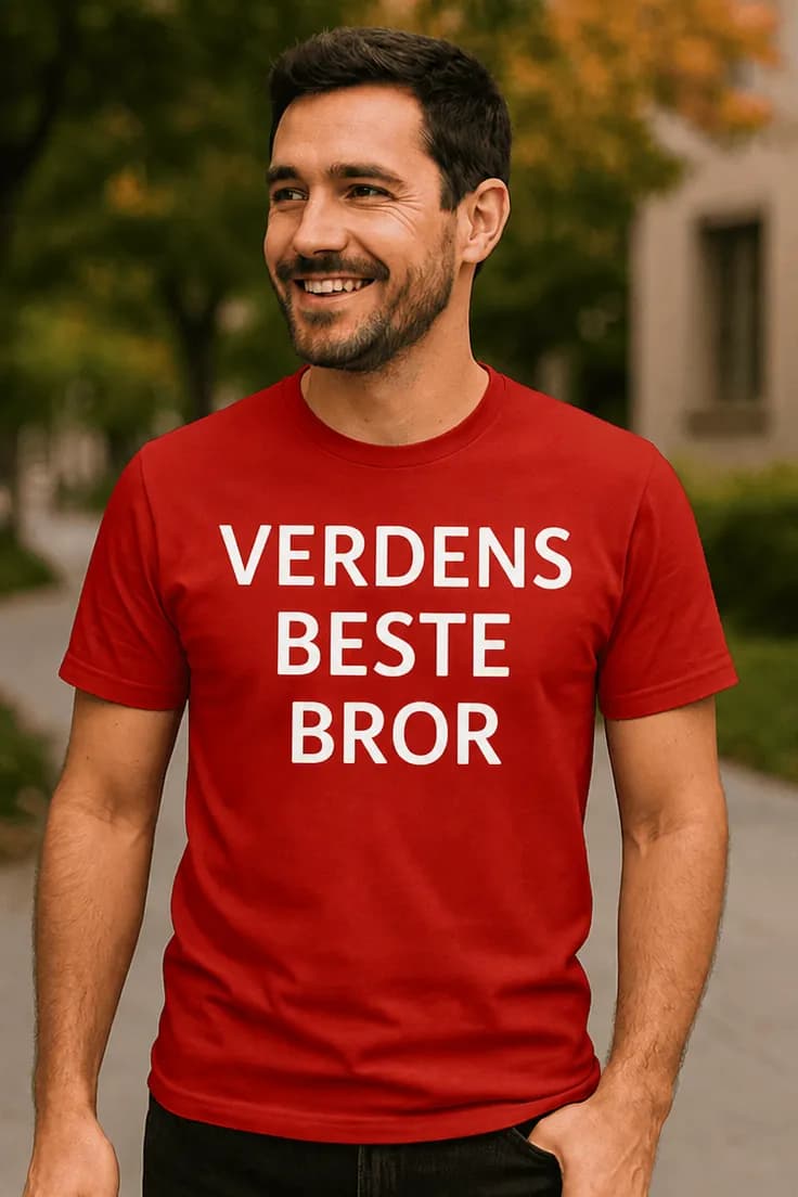 Morsom t-skjorte verdens beste bror – VERDENS BESTE BROR