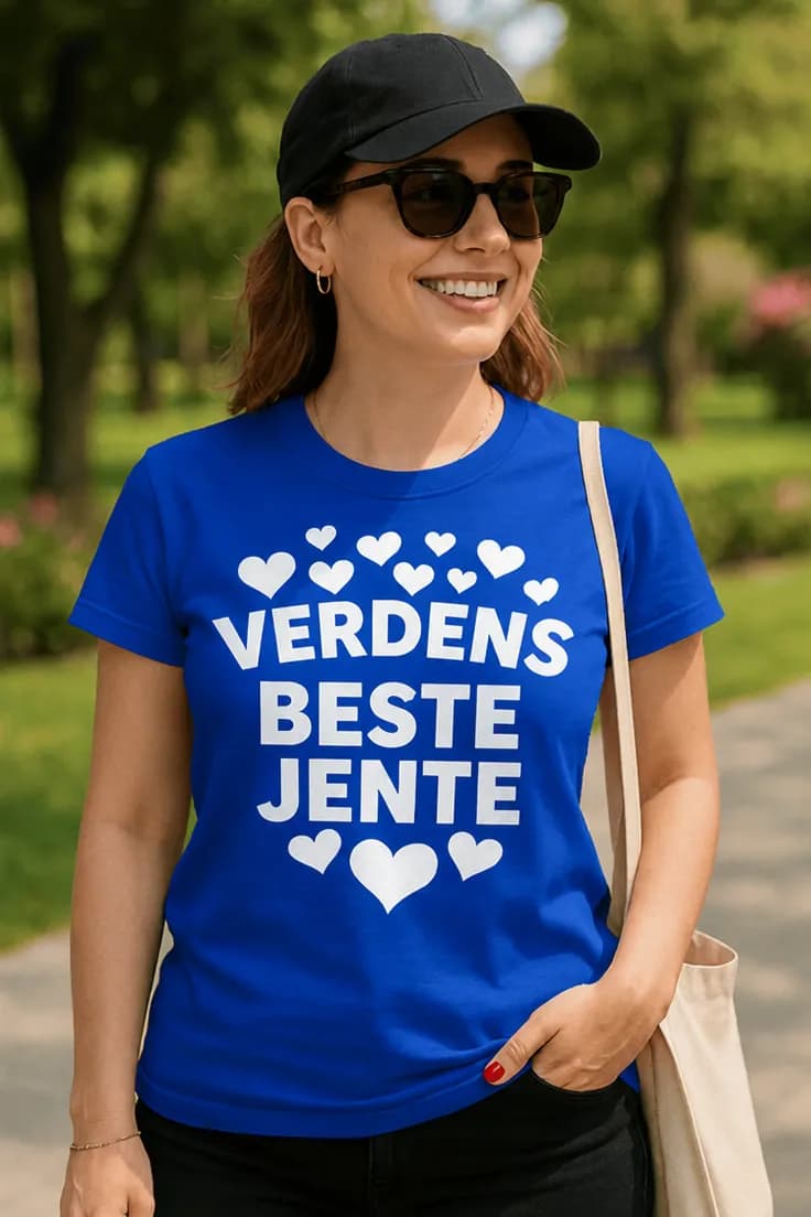 Morsom t-skjorte Verdens beste jente