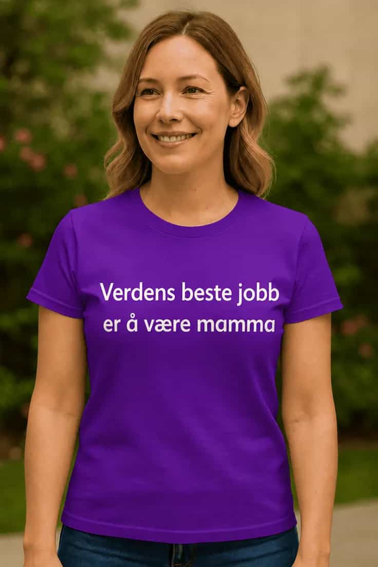 Morsom t-skjorte Verdens beste jobb mamma