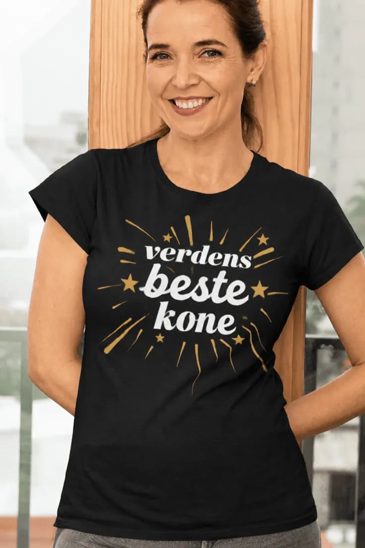 Morsom t-skjorte Verdens beste kone | verdens beste kone