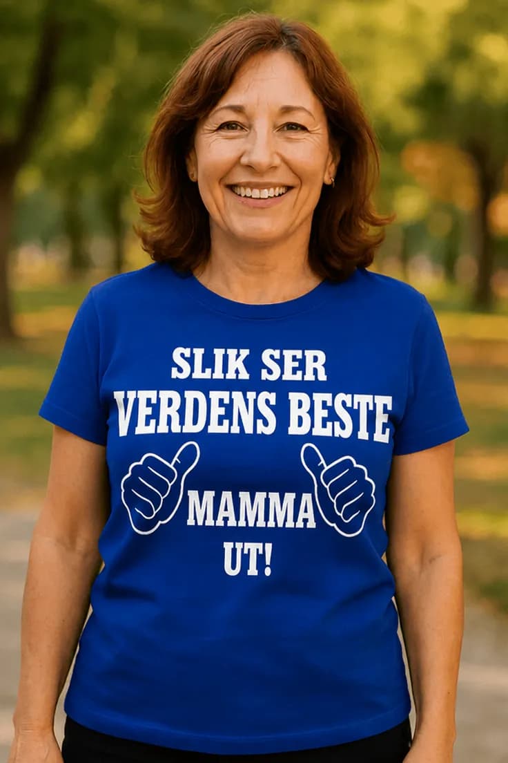 T-skjorte: Verdens beste mamma med Ăžnsket tekst